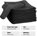 Cleaning Cloth Dry Erase Cloth Cleaning Rags Reasonable Kitchen Towels Microfiber Towels Cars Wash(6 x 6 Inch,Black,30 Pcs)