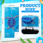 Car Seat Towel Covers with Storage Bag, 63 x 32 Inch Universal Non Slip Waterproof Sweat Protector for Car Truck, Gym Swimming Running, Machine Washable(2 Pack,Sea Turtles)