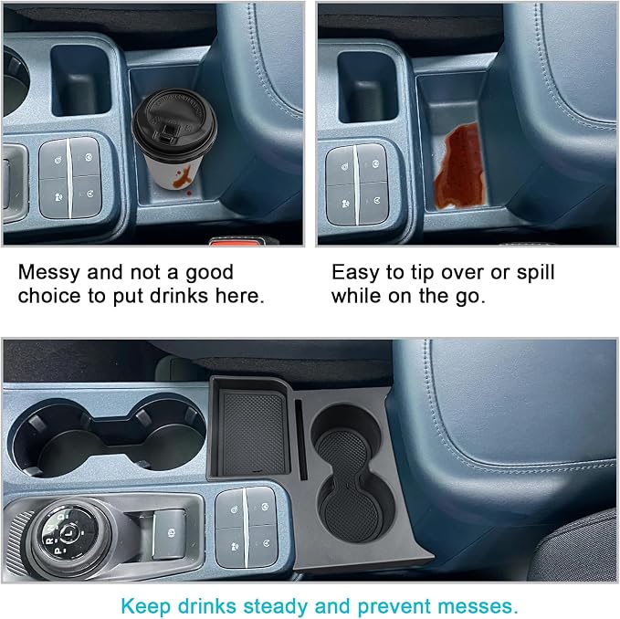 2022-2024 Maverick Car Cup Holder Organizer for Maverick Center Console CupHolders Expander Fit for First Row and Second Row 2022 2023 2024 Maverick Pickup Truck Interior Accessories, 2PCS