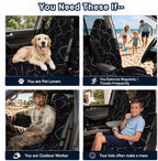 Car Seat Towel Cover 2 Pack for Front Seats, Sweat Absorbent Car Seat Protector with Non-Slip Backing, Waterproof Towel Car Seat Covers for Runners, Gym, Swimming, Beach, Pets, Trail Map