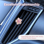 3 Set Cute Car Vent Clips Flower Air Vent Clips for Fresheners Hawaiian Hibiscus and Cherry Blossom Car Accessories Aesthetic Interior Decor for Women Peach Blossom (Pink)
