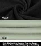 Waterproof Towel Car Seat Cover, Sweatproof Non-Slip Seat Protector, Universal Fit for Front Bucket or Rear Bench Seat of Cars, SUVs, Vans, Trucks, Compatible with Airbags and Armrests