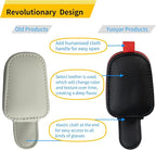 Magnetic Leather Sunglasses Holder for Car, 2 Packs (Black-red) | Magnetic Car Visor Accessories