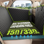 Dog Car Seat Cover for Back Seat 53.54 * 23.62 in, Car Window Fixing for Maximum Car Protection, Leather Fabric Back Seat Extender for Dogs, Waterproof & Scratch-Resistant, Support to 330 lbs