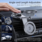 Fits MagSafe Car Mount for Universal Dashboard & Tesla Screen,Kevlar Silver Magnetic Phone Holder for Car,Super Stable Magnetic Car Phone Mount for iPhone 17 Pro Max 16 15 14 13 12&All Phones
