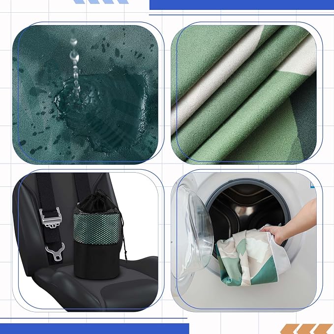 1 Pack Car Seat Towel Covers with Storage Bag 63 x 32 Inch Athletic Running Towel Seat Sweat Washable Non Slip Cover Gift for Car Outdoor Sport Activities (Yosemite)