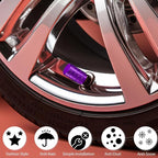 12PCS Tire Valve Stem Caps, Dust Proof, Anodized Aluminum Universal Tire Valve Stem Covers for Cars, SUV, Trucks, Bikes, Motorcycles, Bicycles(Purple)