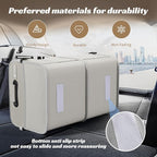 Trunk Organizer for Car - 70L Collapsible Trunk Storage with 11 Pockets & Reinforced Handles, SUV Trunk Organizers for Grocery Cargo(White)