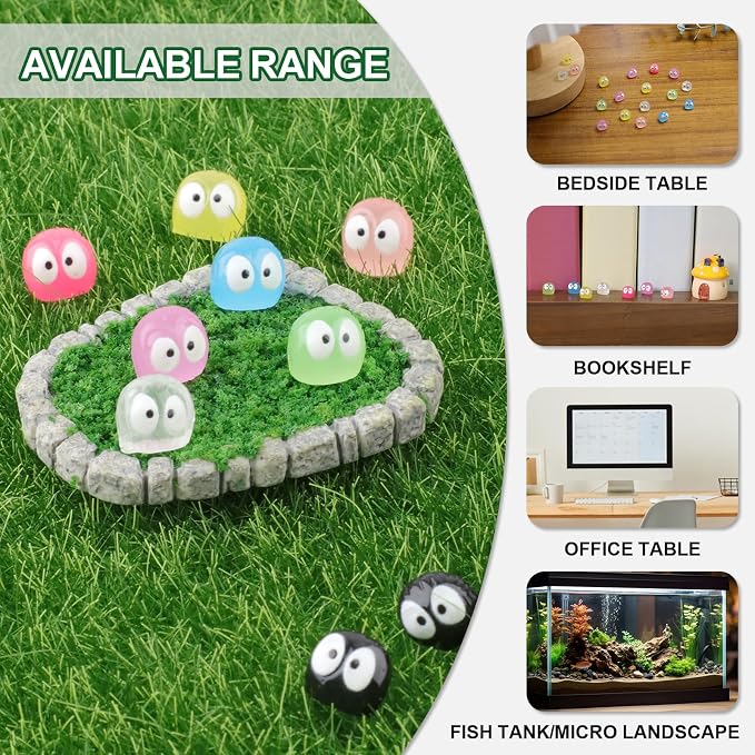 Cute Soot Sprites,35 Pcs Automotive Interior Decoration Accessories for Car Rearview Mirror and Dashboard,Cute Anime Decor for Home Garden Office,Funny Ornament Gifts(Black)