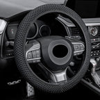 Elastic Stretch Steering Wheel Cover, Universal Interior Accessories Steering Wheel Cover for Women & Men, Breathable Microfiber Ice Silk, Anti-Slip, Odorless, Easy Carry(Black)