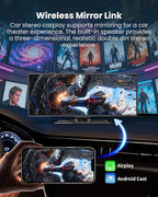 11.5" Largest Wireless Carplay Screen for Car, Portable A pple Carplay & Android Auto Touch Screen, 4K Dash Cam/App Control/1080p Backup Camera/Mirror Link/Voice Control/GPS/Bluetooth,for All Vehicles
