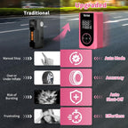 Tire Inflator Portable Air Compressor, LED Display & Auto Shut-Off, 5 Modes, 150PSI Cordless Air Pump with Digital Pressure Gauge for Car, Balls, Bike, Motorcycle, Pink Car Accessories for Women