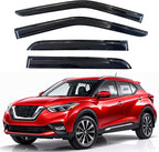 KPY Rain Guards Fit for 2018-2024 Nissan Kicks, Out-Channel Window Visors Vent Wind Deflectors 4PC, Car Accessories for 18-24 Kicks