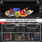 Car Trunk Organizer and Storage, Large Capacity Backseat Hanging Storage Accessories, Backseat Car Organizer for SUV/MPV/Truck (Gray)