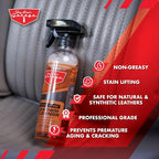 Jay Leno's Garage Leather Cleaner – Deep-Cleaning Leather Seat Cleaner for Car Interior, pH-Balanced Car Refresher That Gently Cleans, Lifts Grime, Refurbish and Restores All Leather Surfaces (16 oz)