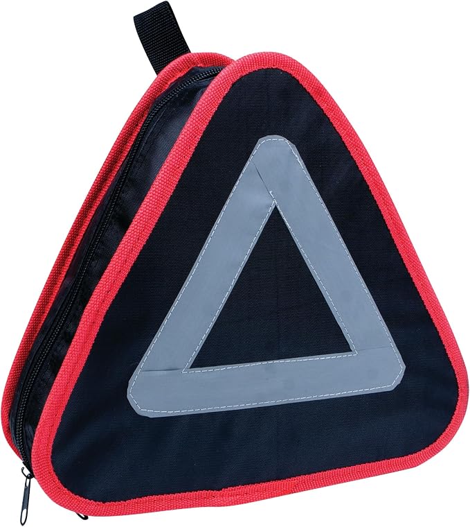 W1557 Roadside Assistance Kit with Jumper Cables, Reflective Triangle, Flashlight, Safety Vest, and More, in Zippered Storage Case