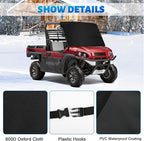 600D UTV Windshield Snow Cover Compatible with Kawasaki Mule Pro FXT/FX/DX/DXT 2015-2026 Full Size, Transport Windshield Protector for Ice and Snow