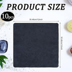 Cleaning Cloth Dry Erase Cloth Cleaning Rags Reasonable Kitchen Towels Microfiber Towels Cars Wash(12 x 12 Inch,Black,10 Pcs)