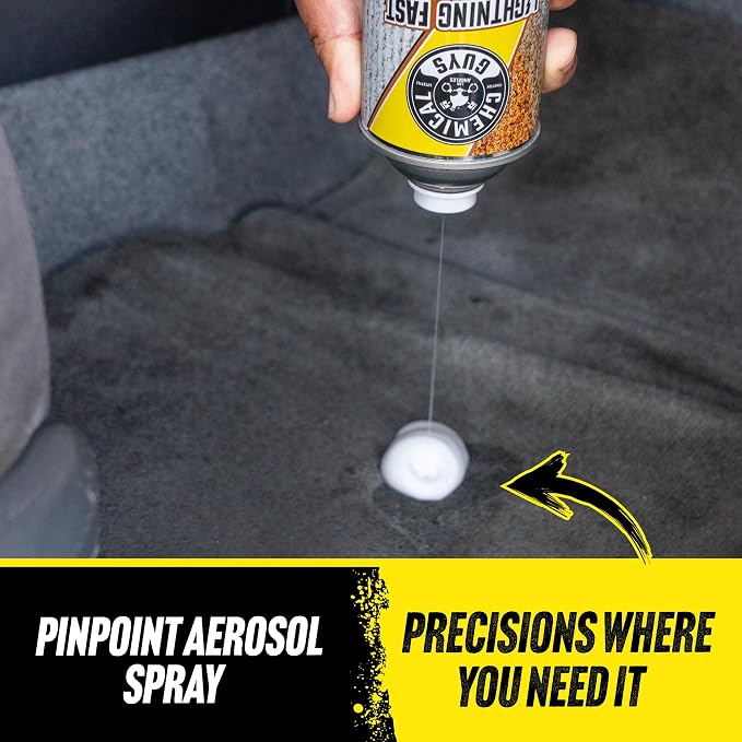 Lightning Fast Carpet Spot Cleaner 18 oz Aerosol, Fabric Stain Extractor For Car Carpets, Seats, Floor Mats And Upholstery With Precision Spray Application (2 Pack)