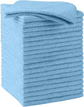 Blue Microfiber Cleaning Cloths, 20 Pack Cleaning Rags - Lint Free & Scratch-Free Microfiber Towels for Cars, House & Kitchen, Absorbent Cleaning Towels, 11.5 x 11.5 Inch
