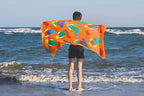 Kids Beach Towel - 100% Cotton Super Soft Absorbent Bath Towel, 28" x 58" Inch Lightweight for Travel, Official Licensed Product, Orange - LEGO®