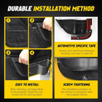 JK Storage Pockets for Jeep Wrangler, Front & Rear Door, 4 Pcs | Compatible with 2011-2018 Jeep Wrangler JK JKU 4 Door, Front and Rear Door Pockets, Interior Storage Accessories, Black