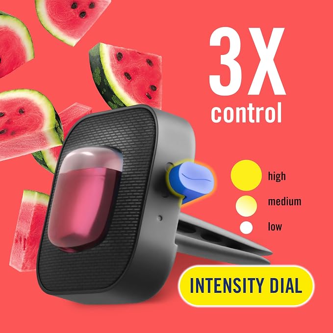 Car Air Freshener Vent Clip Sweet Watermelon Vine Scent, 2 Count,.13 oz Total