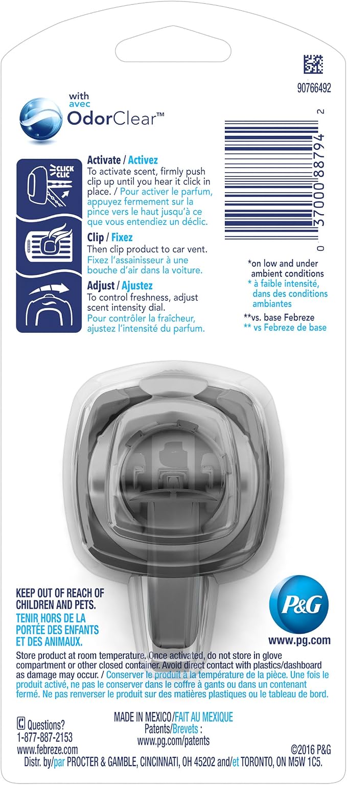 Air Freshener, Car Vent Clip Air Freshener, Heavy Duty Air Freshener, Crisp Clean Air Freshener
