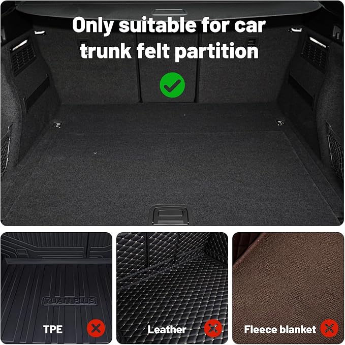 8 Pack Adjustable Hook and Loop Trunk Organizer Blocks for Car & Truck | Non-Slip Lining, Designed for Felt-Lined Car Interiors (3.94"x3.94"x3.94")