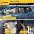 Visor Rain Guards Compatible with 2025 2026 Chevrolet Equinox (Not for EV) Front and Rear in-Channel Window Visors Wind Deflectors Weather Shield for Chevy Equinox 4PCS Accessories