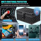 Faraday Signal Blocking Box for Car Keys, 3D Black | ﻿Faraday Box for Car Keys, RFID Signal Blocking Box, Anti-Theft Shielding Cage, Large