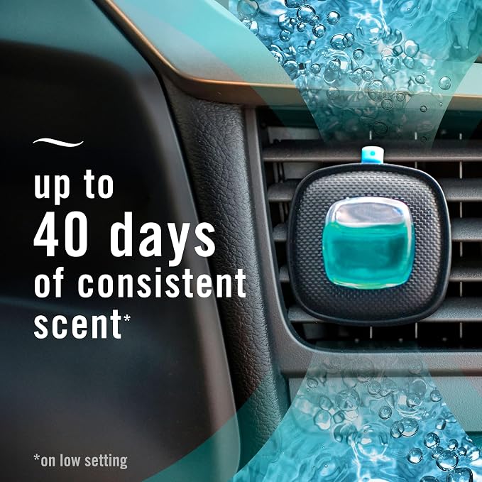 Car Air Freshener, Odor-Fighting Automotive Vent Clip, Scented Car Accessories, Long Lasting for Strong Odors, Unstopables Fresh Scent,.07 fl oz, 4 Count