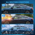 in-Channel Window Deflectors for Honda Civic Sedan 2016-2021, Not Fit Hatchback Model or Coupe Model, Wind Deflectors for Cars, Light Smoky Blue, 4PCS
