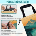 Car Garbage Bag Mountain and Forest at Sunset Hanging Canvas Car Trash Bag Drawstring Car Back Seat Organizer for Car Back Front Seat Console with Adjustable Buckle