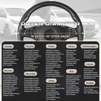 Car Steering Wheel Cover Universal Standard Size 14.5-15 inch, Black and White Microfiber Leather