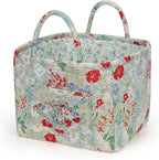 Floral Fabric Storage Basket Car Interior Storage Basket Underwear Sundries Laundry Baskets Supplies Home Organizer Bag (style 10)