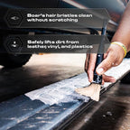Boar Hair Detailing Brushes - Luxury Car Detailing Brush Set for Interior and Exterior - Best Auto Detailing Brushes - Premium Hair Car Detailer Brushes (Boars Hair Bristles)