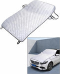 Half Car Cover, Windshield Cover for Ice and Snow, Aluminum Heat Block Foil Hood Covers, Universal Hail Protector Sunshade Automotive Covers
