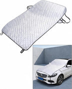 Half Car Cover, Windshield Cover for Ice and Snow, Aluminum Heat Block Foil Hood Covers, Universal Hail Protector Sunshade Automotive Covers