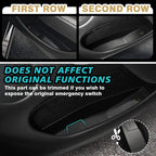 4PCS Door Organizer Tray Compatible with 2026 Model Y Juniper Performance/Premium/Standard Accessories Anti-Slip Easy to Clean Front & Rear Door Side Pocket Storage Box Insert Tray (Drop-in)