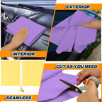 Premium Shammy Towel for Car, Super Absorbent 2 Pack 26""x17"" Car Drying Towel, Reusable Soft Car Wash Cloth, Chamois Cloth for Car, Dust Remove, No Scratch/Spot/Streak, Blue & Purple