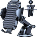 2026 Ultimate Sturdy Car Phone Holder [Upgraded 95+LBS Strongest Suction] Universal Long Arm Cellphone Mount for Car Dashboard Windshield Vent Truck Boat for iPhone 17 16 Pro Max & Android