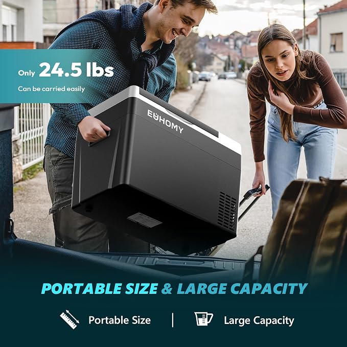 12 Volt Refrigerator, 31QT(29L) Compressor Electric Cooler APP Control, Car Fridge -4℉~68℉, Portable Refrigerator 12/24V DC 100-240V AC, Portable Freezer for Camping, Boat, Travel