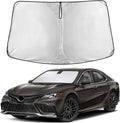 Windshield Sunshade Compatible for Toyota Camry 2018-2022 2023 2024, LE, SE, SE Nightshade, XLE, XSE, TRD, Sun Visor for Front Windshield Sun Shade Cover, UV Heat Protector, Car Accessories