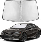 Windshield Sunshade Compatible for Toyota Camry 2018-2022 2023 2024, LE, SE, SE Nightshade, XLE, XSE, TRD, Sun Visor for Front Windshield Sun Shade Cover, UV Heat Protector, Car Accessories