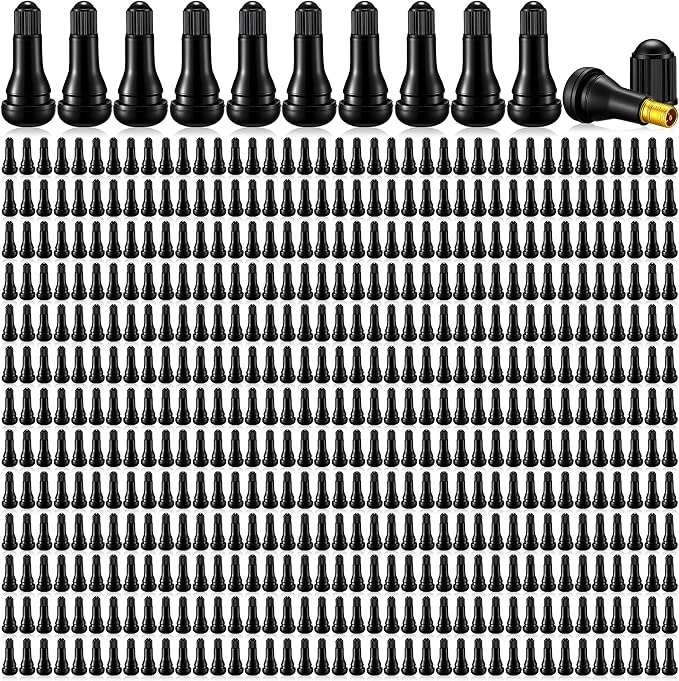 700 Pieces TR413 Valve Stems Tubeless Bulk Rubber Snap-in Valve Stems for 0.453 Inch Rim Holes, Black Standard Length Replacement Tool for Car Tubeless Replacement