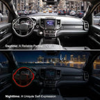 Glow in The Dark Steering Wheel Cover, Microfiber Leather with Anti-Slip Grip, Universal Fit 15.5-16 Inch Large Steering Wheels for Men Women (White+Red-Large Size)