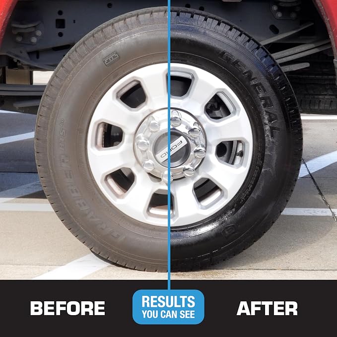120255 All in One Tire Wet Foam Cleans, Shines & Protects Tires while Lifting away Grime, Grease & Dirt, Ultra Gloss Shine - Cherry Scent