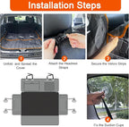 SUV Cargo Liner for Dogs, Waterproof Pet Cargo Cover with Bumper Flap Protector, Scrachproof Non-Slip Dog Seat Mat for SUVs, Large Size Cargo Liner Universal Fit (Orange)
