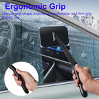 Windshield Cleaner Tool, Windshield Cleaning Wand Auto Window Cleaner Kit with Detachable Handle, 4 Microfiber Velcro Stick Pads and 1 Spray Bottle, Glass Wiper Kit for Windshield,Trucks,SUVs,RVs,Home